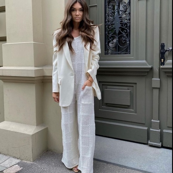 NWT zara patchwork knit jumpsuit - Picture 15 of 17